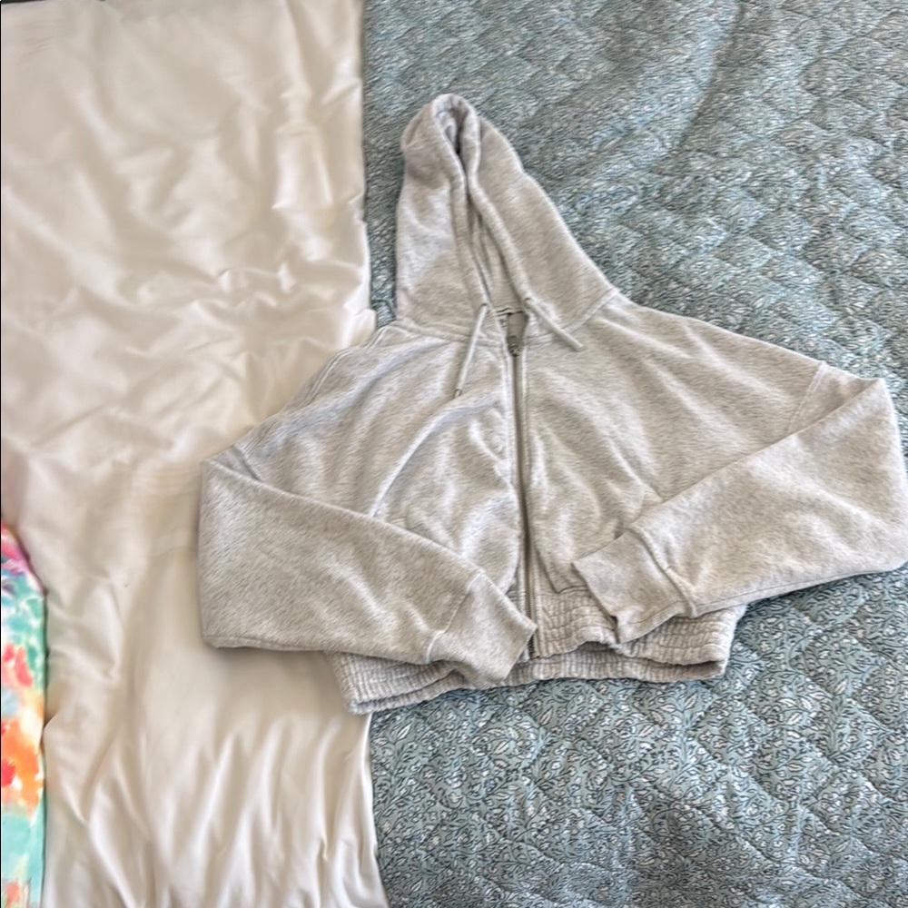 Women's Gray Hoodie Jacket